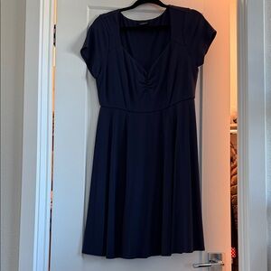 Torrid Women's Navy Short-Sleeve V-Neck A-Line Dress